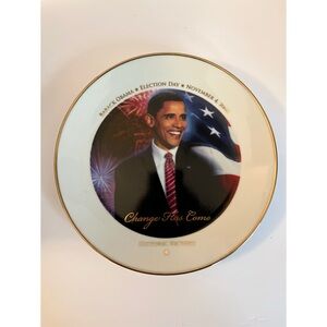 Barack Obama Commemorative Plate